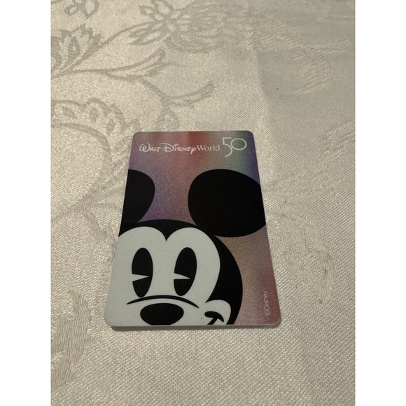 Walt Disney World 50th Anniversary Mickey Mouse RFID Park Card - Collectible - Picture 1 of 2